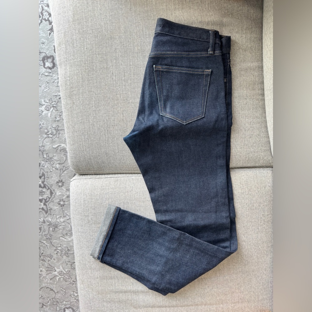Uniqlo Dark Blue Straight Men's Jeans - Selvedge Denim